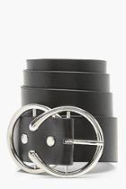 Boohoo Plus Silver Double Circle Ring Waist Belt