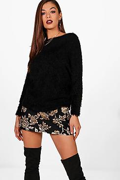 Boohoo Marlie Fluffy Knitted Jumper