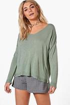 Boohoo Megan Slouchy Fine Knit Jumper