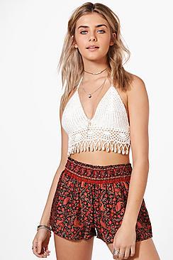 Boohoo Harper Elastic Waist Shorts