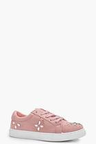Boohoo Eleanor Embellished Lace Up Trainer