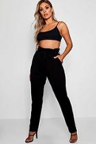 Boohoo Plus Paperbag Tapered Trouser