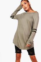 Boohoo Long Sleeve Base Ball Tunic