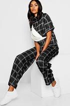 Boohoo Checked Top + Wide Leg Trouser Co-ord