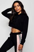 Boohoo Leila Athleisure Hooded Crop Sweat