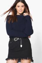Boohoo Tall Siah Chunky Knit Jumper Navy