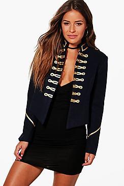 Boohoo Petite Lily Military Style Jacket