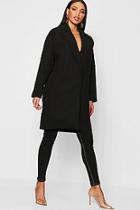 Boohoo Tailored Collared Wool Look Coat