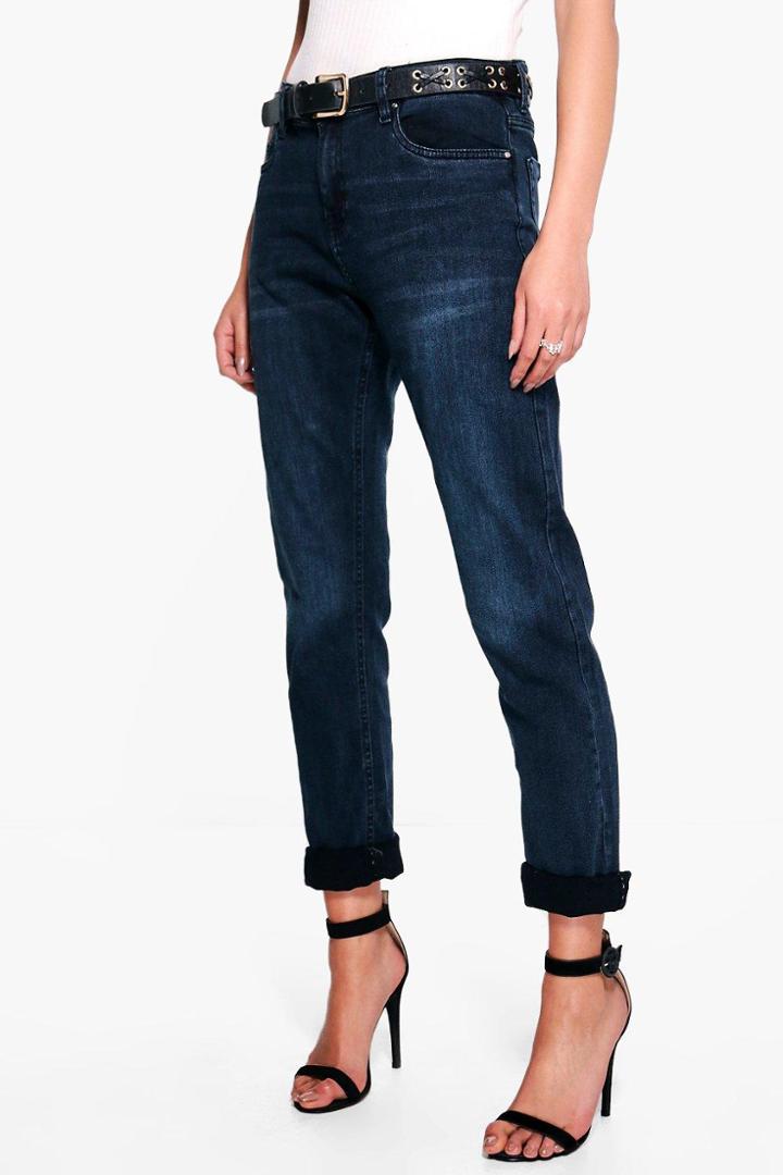 Boohoo Hannah Denim Skinny Jeans Charcoal