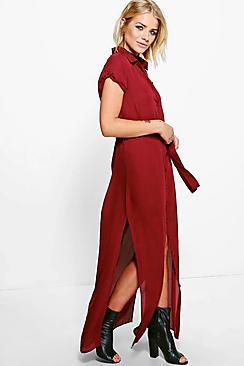 Boohoo Maxi Shirt Dress