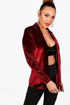 Boohoo Tiffanie Velvet Blazer