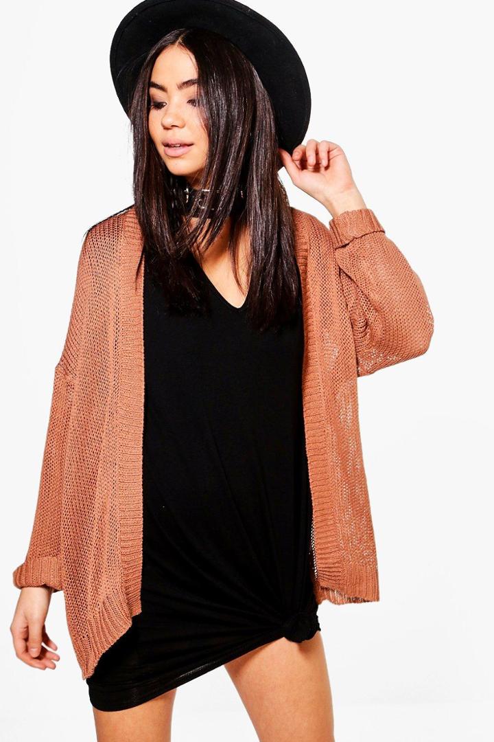 Boohoo Brooke Kimono Cardigan Terracotta