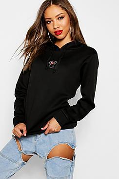 Boohoo Disney Minnie Print Hoody