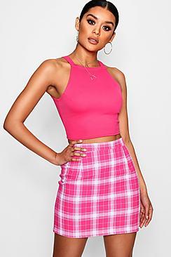 Boohoo Abbie Woven Tartan A Line Skirt