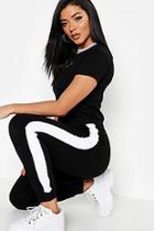 Boohoo Colour Block Cuff Bottom Joggers
