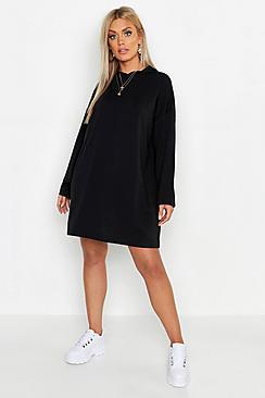 Boohoo Plus Oversized Hoodie Sweat Dress