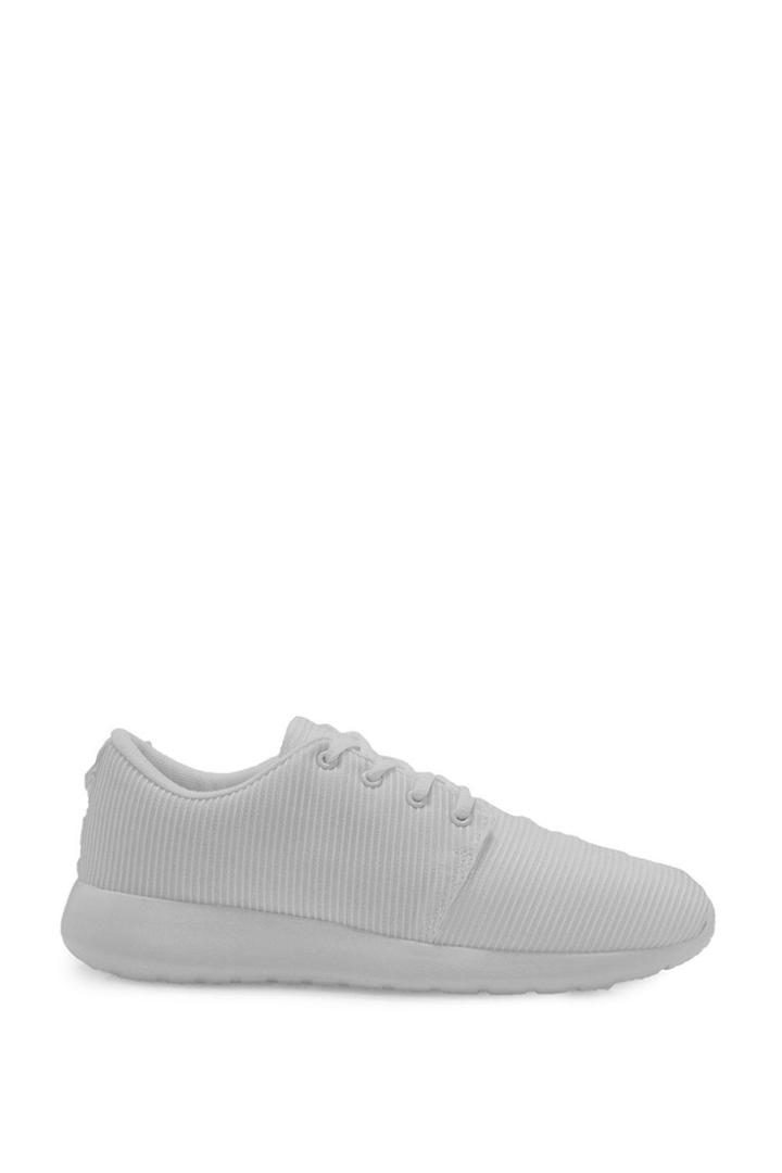 Boohoo Striped Texture Running Trainer White