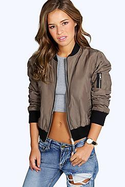 Boohoo Petite Shannon Ma1 Bomber Jacket