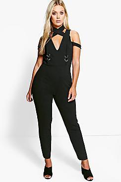 Boohoo Plus Suzie D Ring Jumpsuit