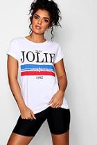 Boohoo Emilia Slogan T-shirt With Trim