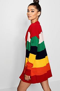 Boohoo Kate Rainbow Cardigan