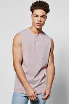 Boohoo Oversized Sleeveless Tie Dye T Shirt Purple