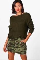 Boohoo Emma Tassle Hem Jumper