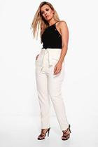 Boohoo Plus High Waist Tailored  Slim Fit Trouser