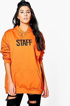 Boohoo Stephanie Staff Slogan Hoody