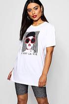 Boohoo C'est La Vie Face Print Tee