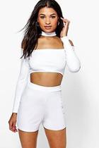 Boohoo Kellie Cut Out Choker Style Playsuit