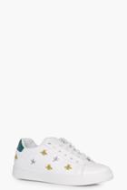 Boohoo Leah Bee Embroidered Trainer Green