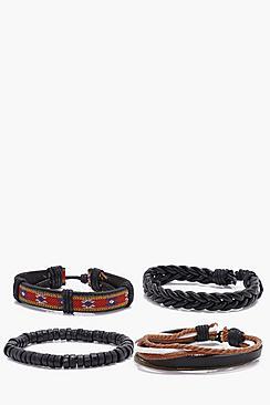 Boohoo Woven Stack Bracelets