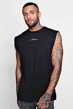 Boohoo Man Neon Signature Tank