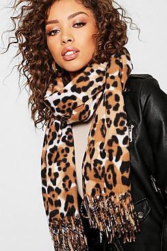 Boohoo Natural Faux Cashmere Scarf