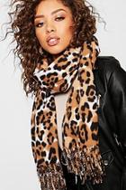 Boohoo Natural Faux Cashmere Scarf