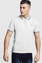 Boohoo Pique Polo With Contrast Tipping