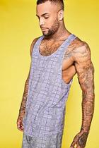 Boohoo Printed Check Vest Co-ord