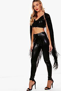 Boohoo Melissa Devore Long Fringe Kimono