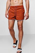 Boohoo Orange Runner Swim Shorts