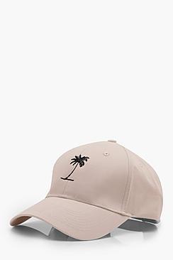 Boohoo Palm Embroidered Enzyme Washed Cap