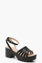 Boohoo Sarah Caged Cleated Sandals