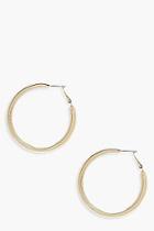 Boohoo Hope Ridged Hoop Earrings