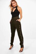 Boohoo Imogen Eyelet Detail Loopback Joggers