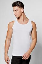 Boohoo Muscle Fit Vest With Logo