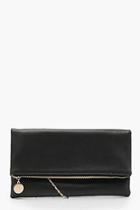 Boohoo Hope Foldover Clutch With Chain