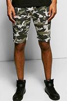 Boohoo Long Length All Over Camo Shorts