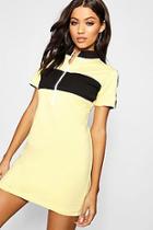 Boohoo Zip Top Colour Block Mini Dress