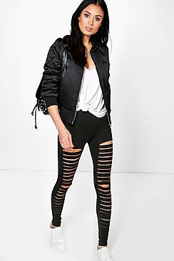 Boohoo Amalia Split Front Basic Leggings