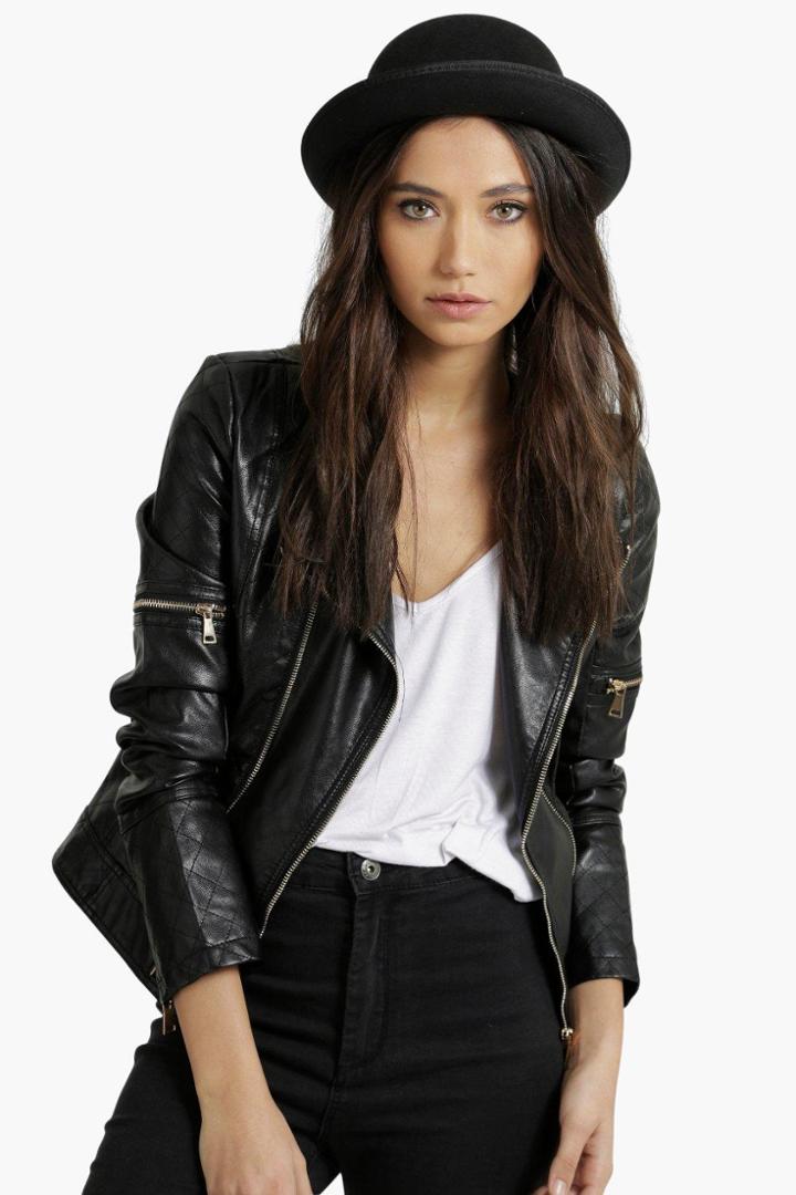 Boohoo Jenni Derby Hat Black